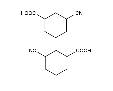 Flipped abbreviated groups CN and COOH