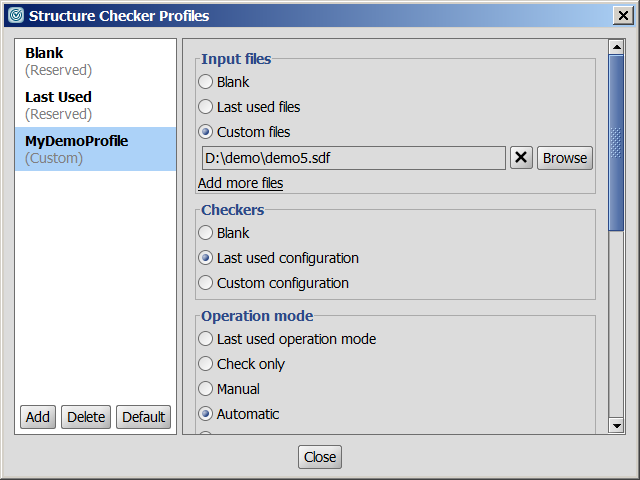 configure profile