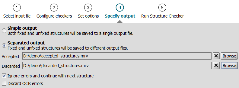 specify output