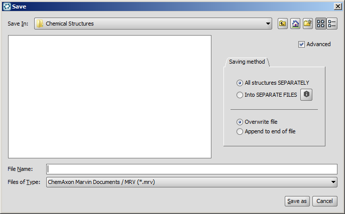 MarvinView : Importing and Exporting Molecules