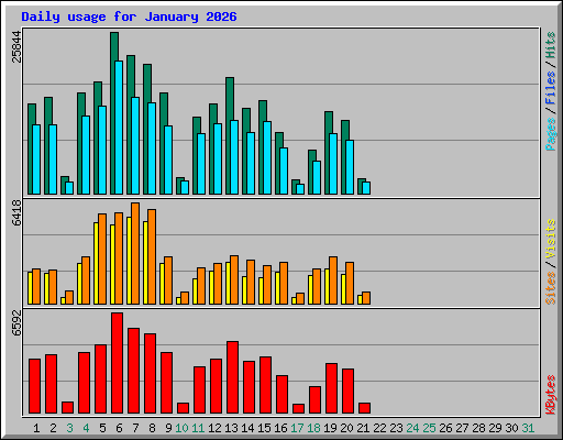 Daily usage for January 2026