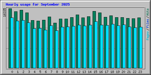 Hourly usage for September 2025