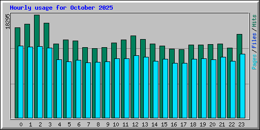 Hourly usage for October 2025