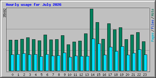Hourly usage for July 2026